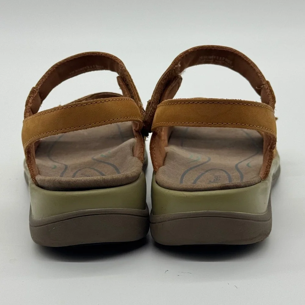 Orthofeet 916 Malibu Tan Leather Orthopedic Comfort Sandals Womens 8 D Wide